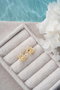 Heliophilia Silver Pendientes de Plata Esterlina 925 con Recubrimiento de Oro